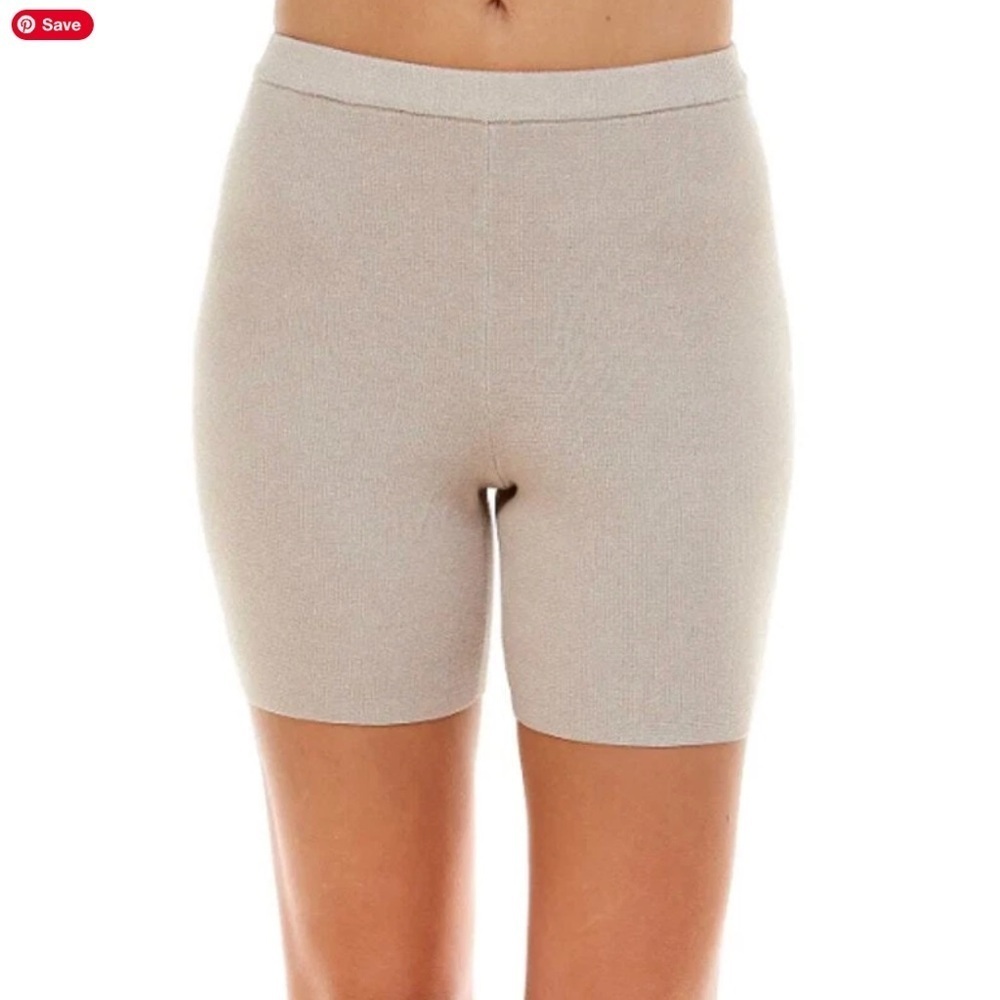 NWT WAYF 98 Ribbed Knit Lounge Shorts | Beige Neutral | Size 3X